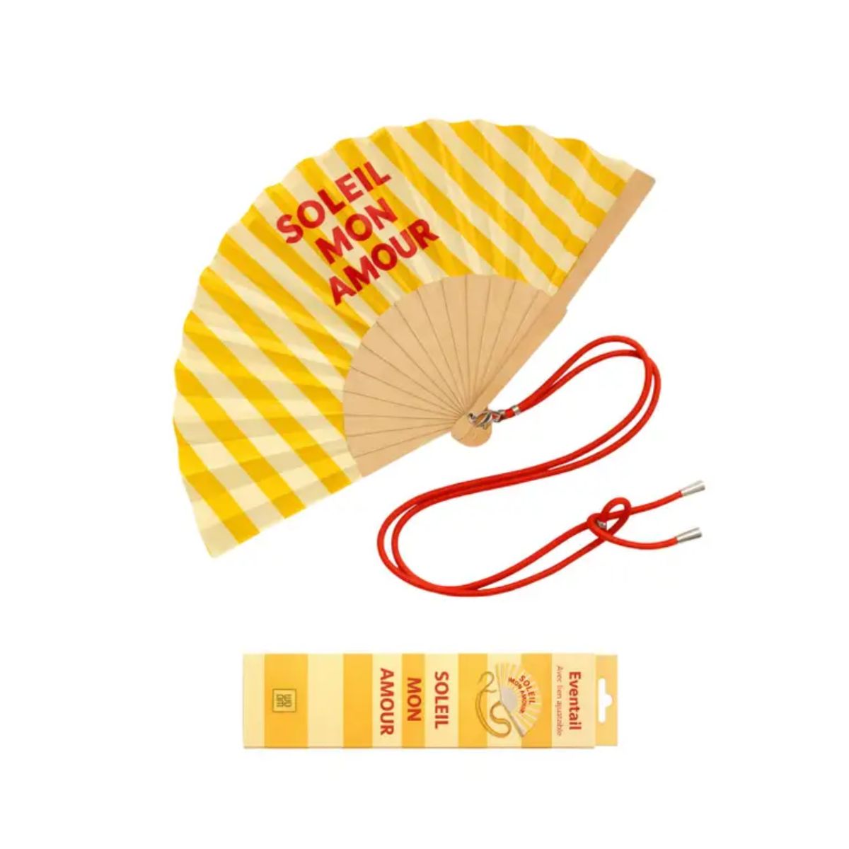 Ventaglio con tracolla + Gift Box "Soleil Mon Amour"