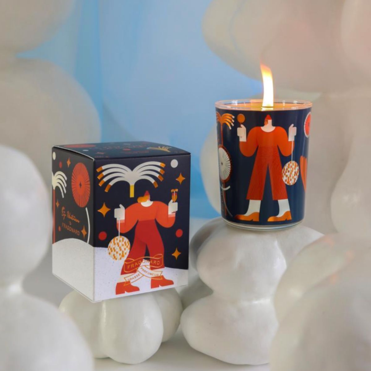 Le Feu sous la Glace Candela in astuccio - Vaso in vetro decorato