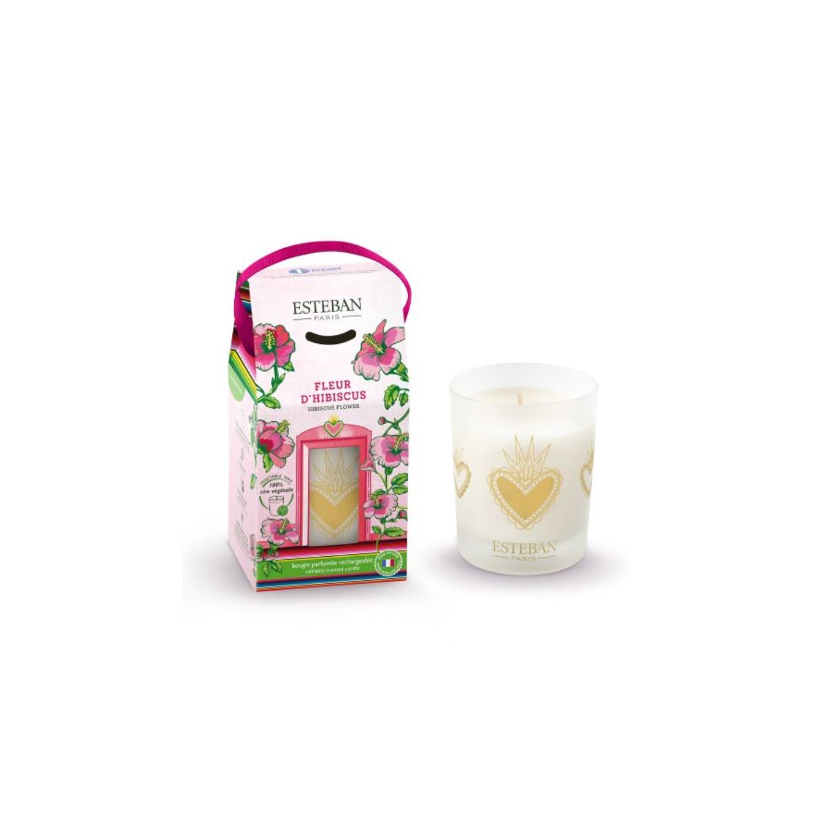 Candela Profumata 180g "Fiore di Ibisco"