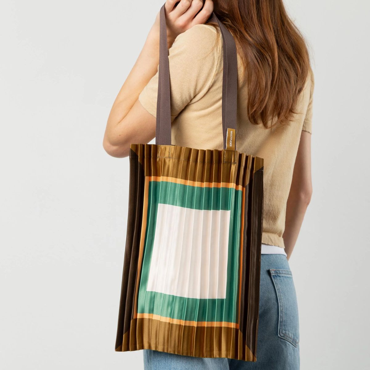 Tote Bag Plissettata in Raso "Cefalù"