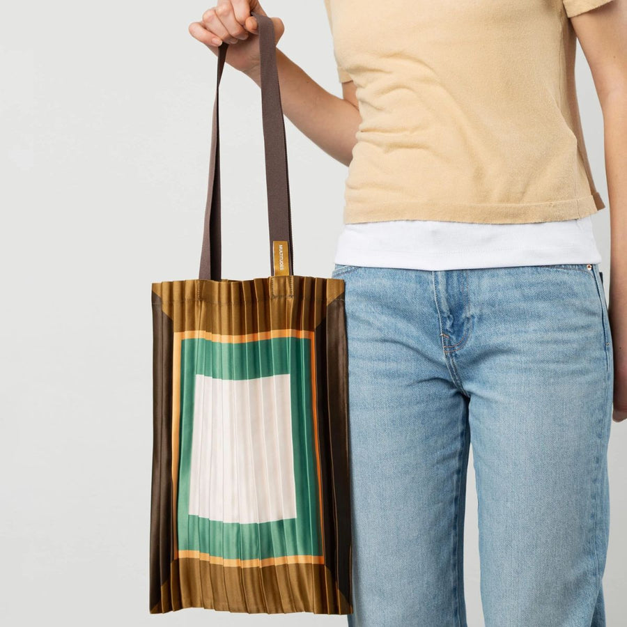 Tote Bag Plissettata in Raso "Cefalù"