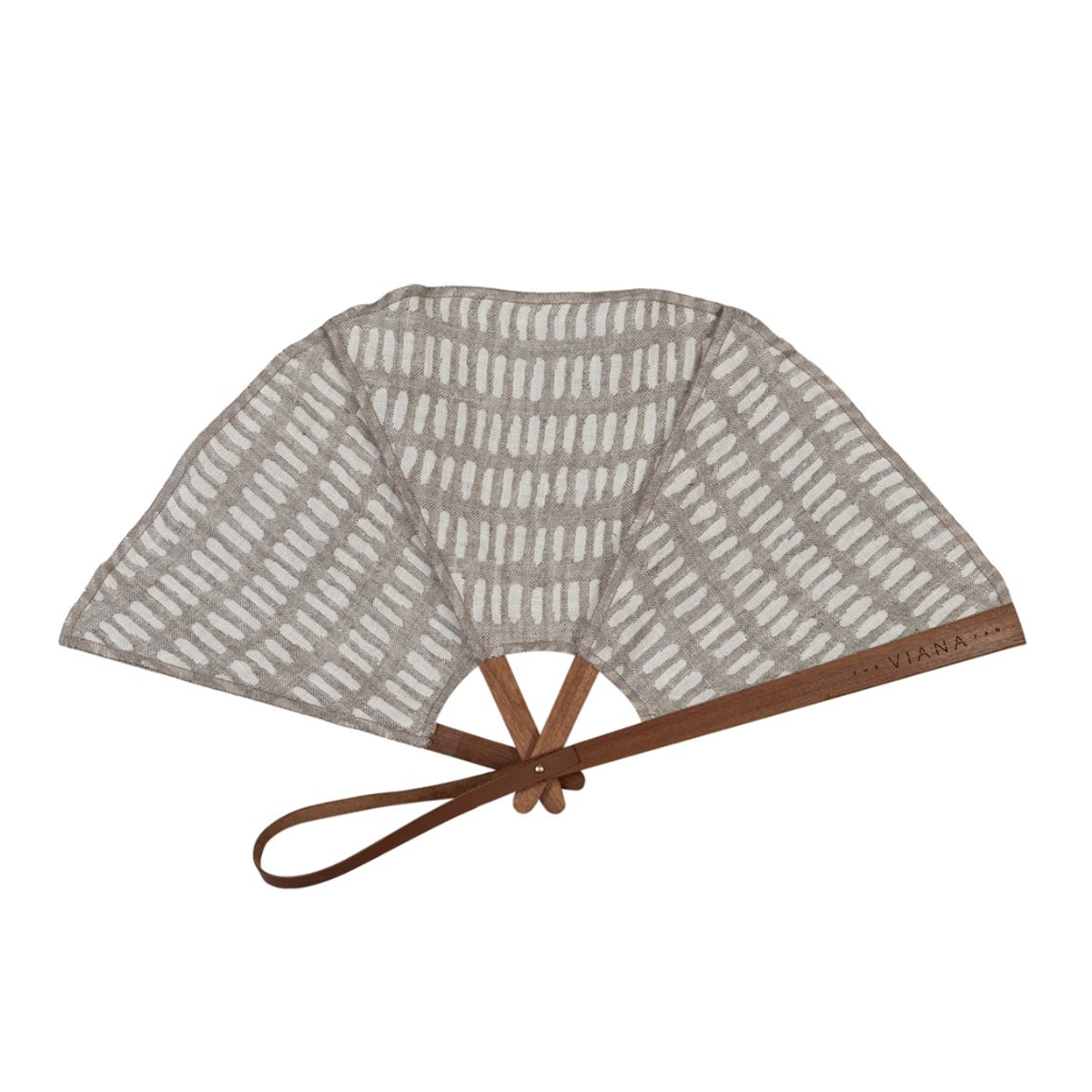 Ventaglio in puro lino modello "Formentera Tabaco"