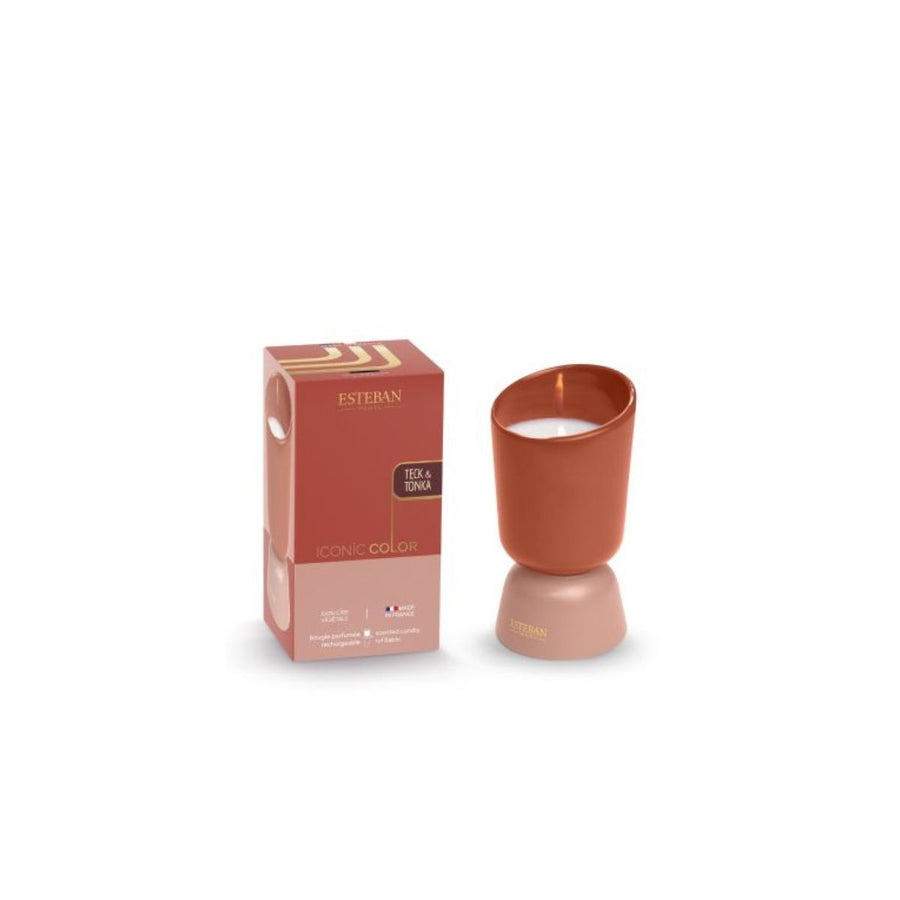 Iconic Color - Candela Profumata Ricaricabile "Teck & Tonka"