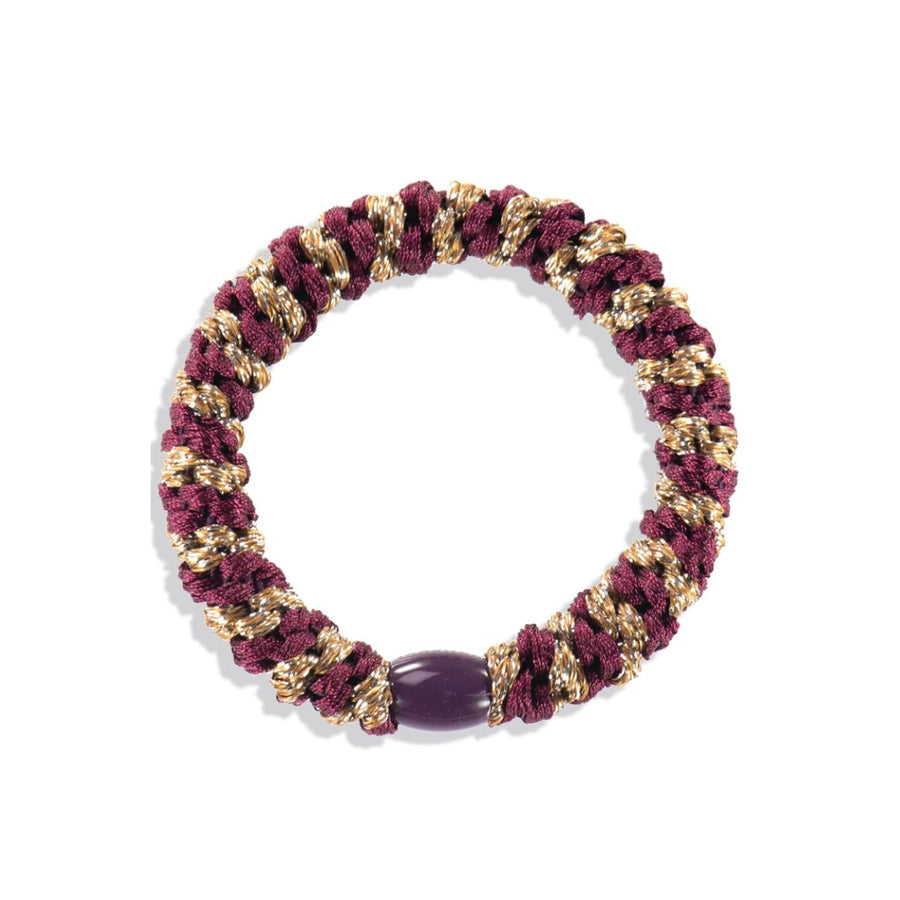 Elastico Kknekki "Bordeaux/Cognac Glitter"