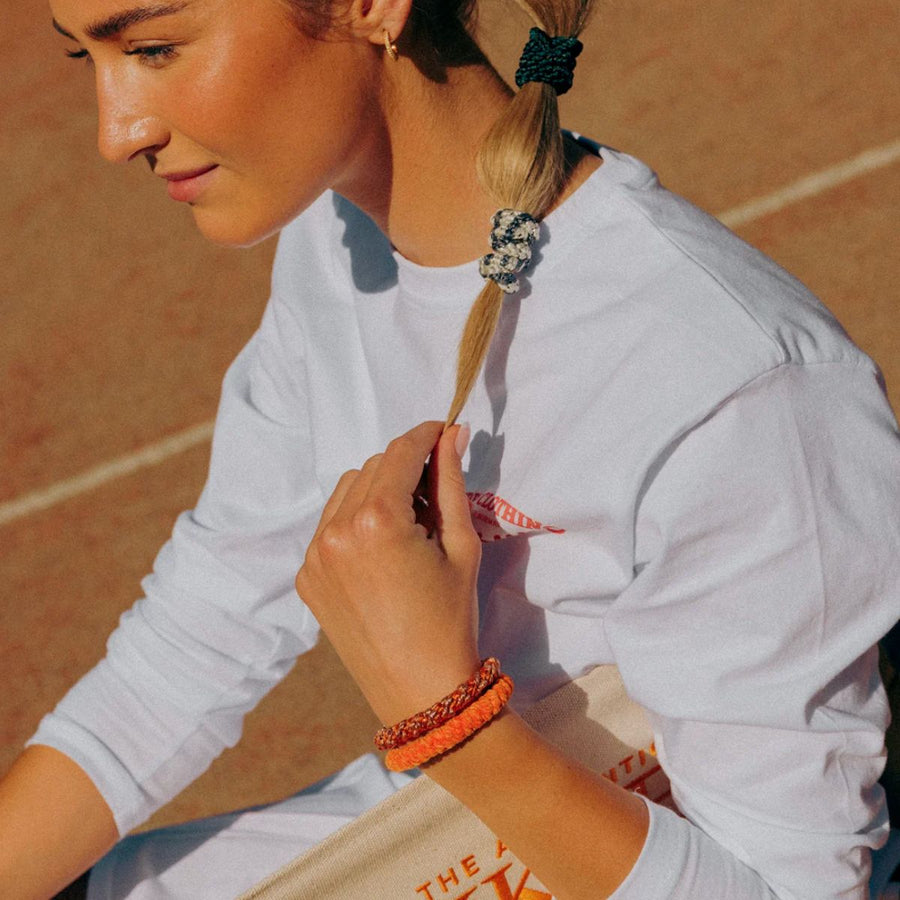 Elastico Kknekki "Arancione/Palissandro Glitter"