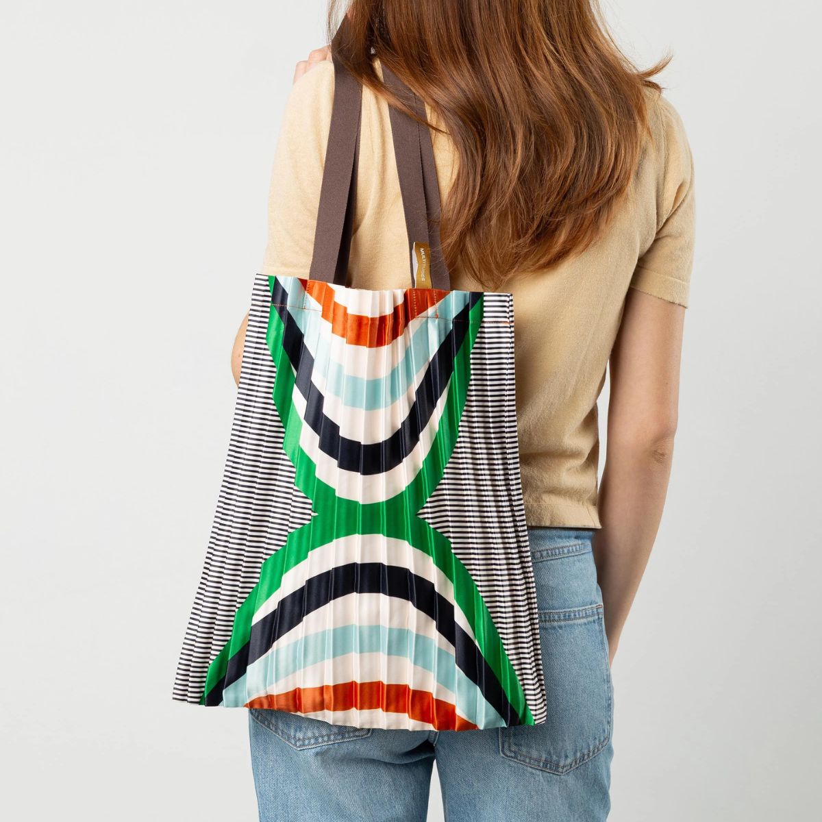 Tote Bag Plissettata in Raso "Naxos"