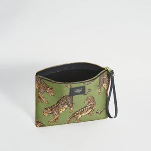 Pouch Olive Leopard