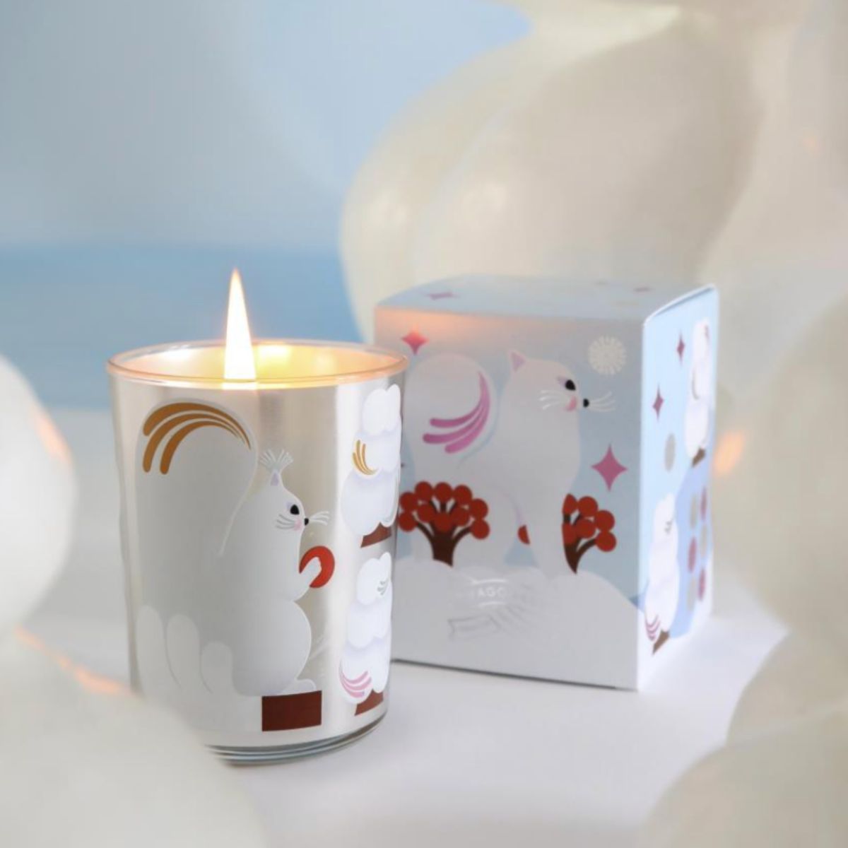 Rêve d'Hiver Candela in astuccio - Vaso in vetro decorato