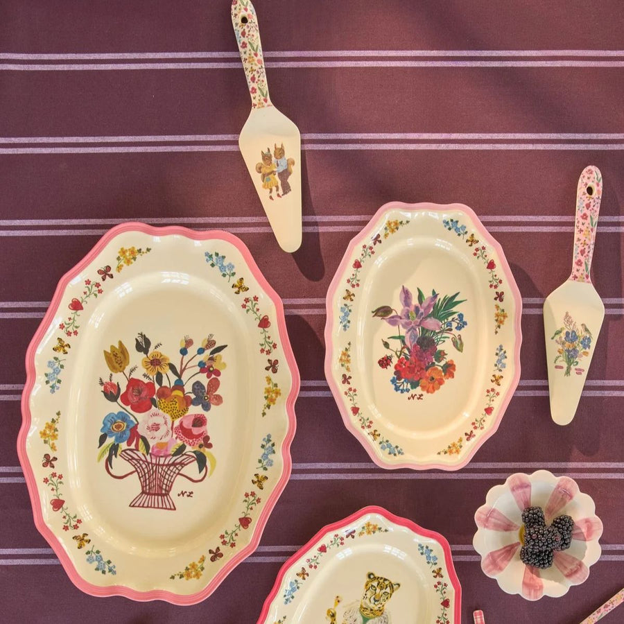 Vassoio Piccolo Vintage Stampa Nathalie Lété "Rosa"