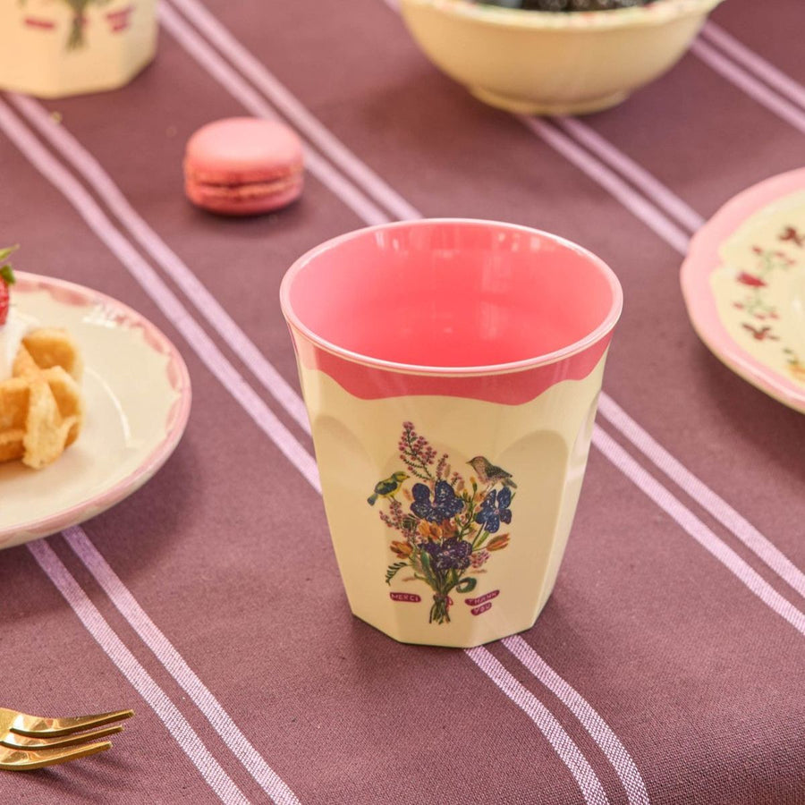 Bicchiere Medio in Melamina Nathalie Lété "Rosa"