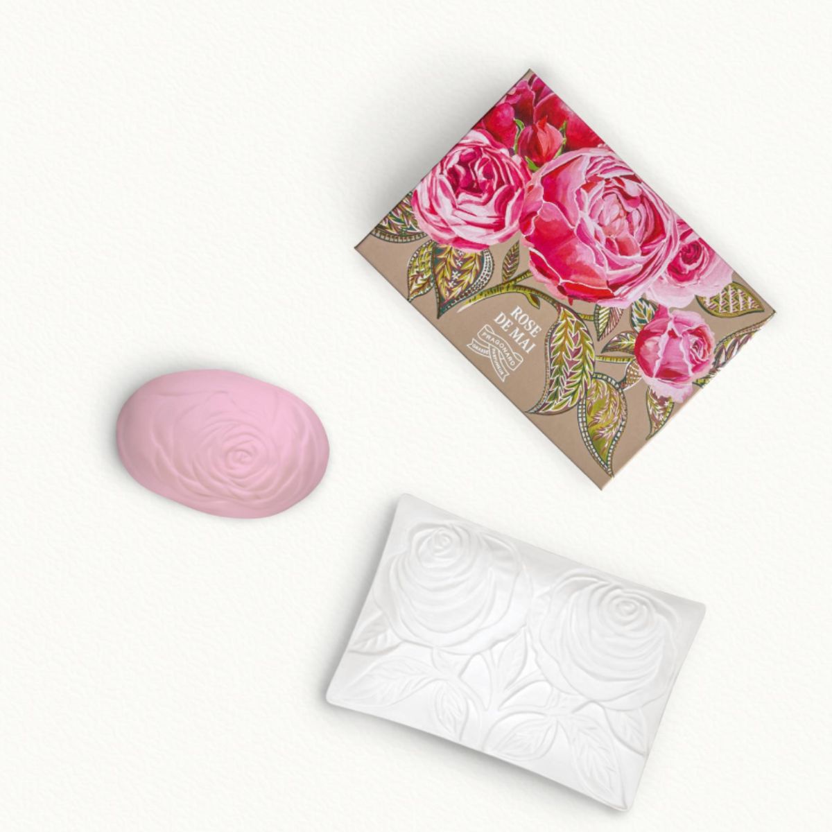 Rose de Mai (Rosa di Maggio) Sapone + Portasapone