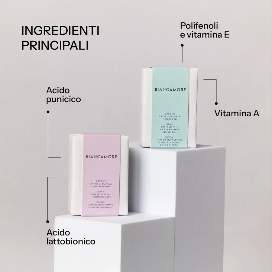 Sapone con Latte di Bufala e Melograno
