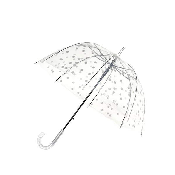 Ombrello Trasparente Pois Color Argento
