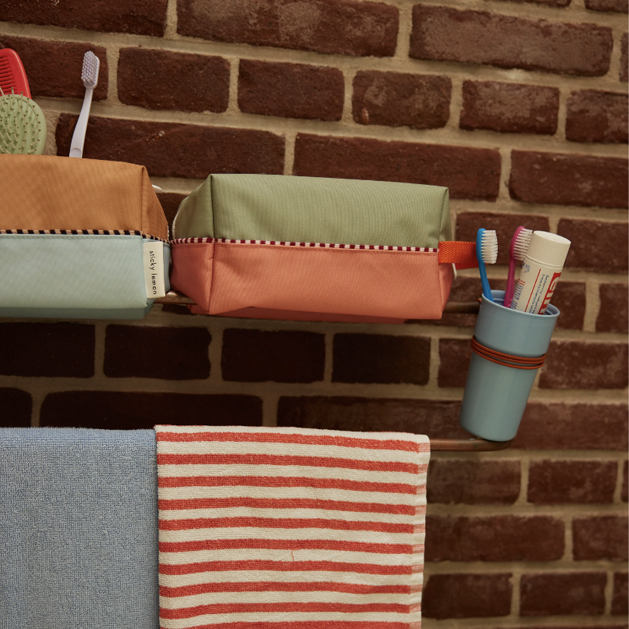 Toiletry Bag "Shark Grey + Coral Pink"