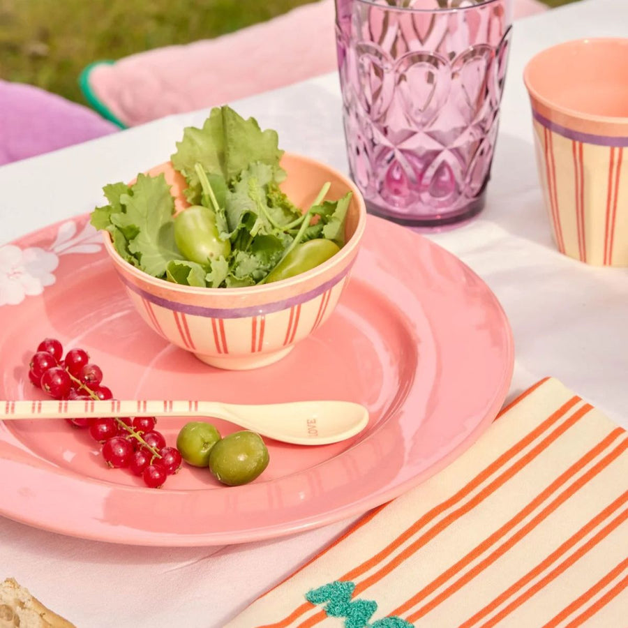 Bicchiere Medio in Melamina Crema "Stripey Love"