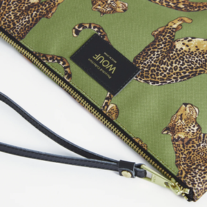 Pouch Olive Leopard